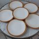 Lot de 6 assiettes à dessert Salins modèle "Tolosa" années 50-60