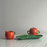 Vintage Ceramic Gravy Boat and Condiment Canister Set