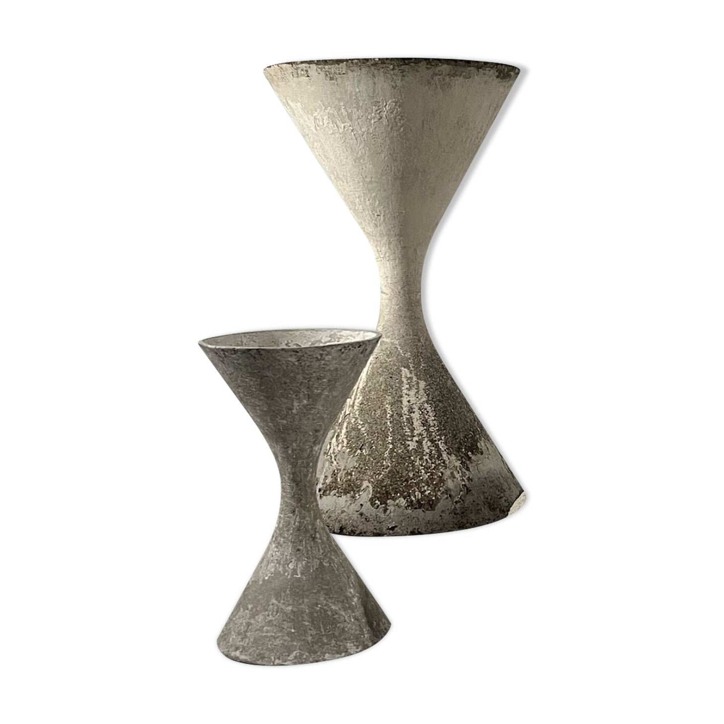 Willy Guhl and Antonn Bee diabolo planters for Eternit 1950s/60s