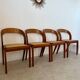Set of 4 bentwood chairs Baumann design gondola cannage model 60s vintage