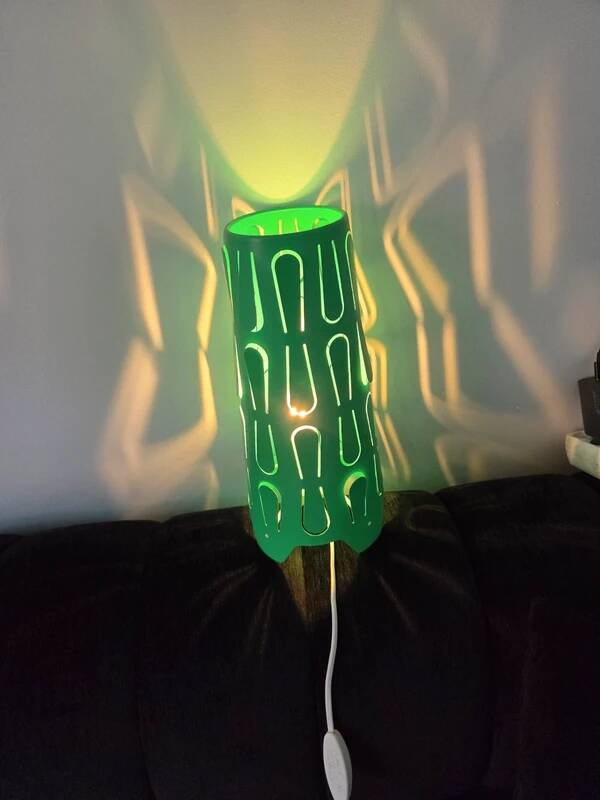 Vintage green metal IKEA lamp