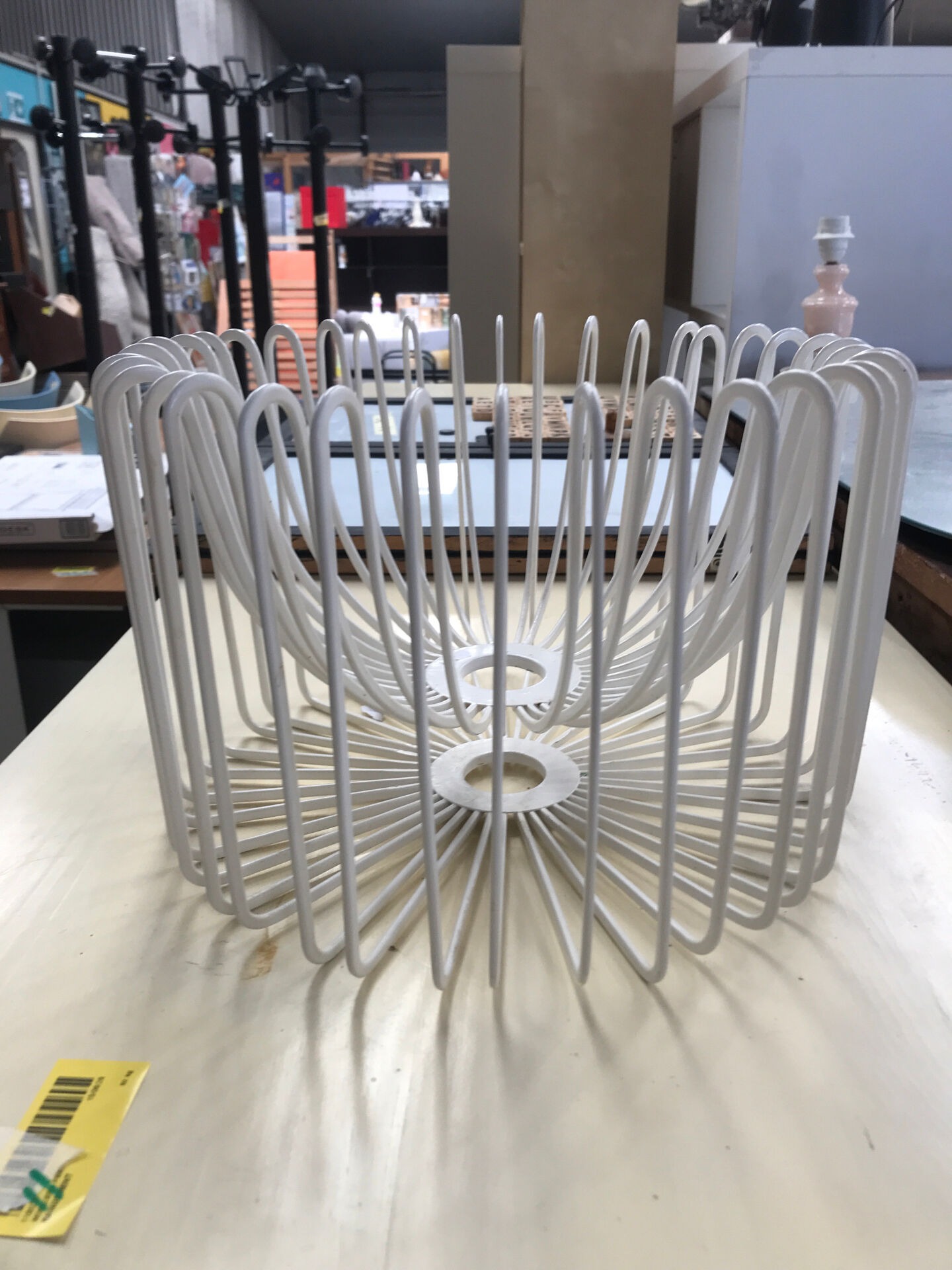 Vintage Johansson white metal fruit bowl