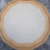 Oriental mirror floral pattern signed vintage