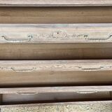 Large stripped oak chest of drawers