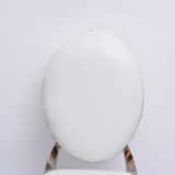 White skai chair and chrome legs