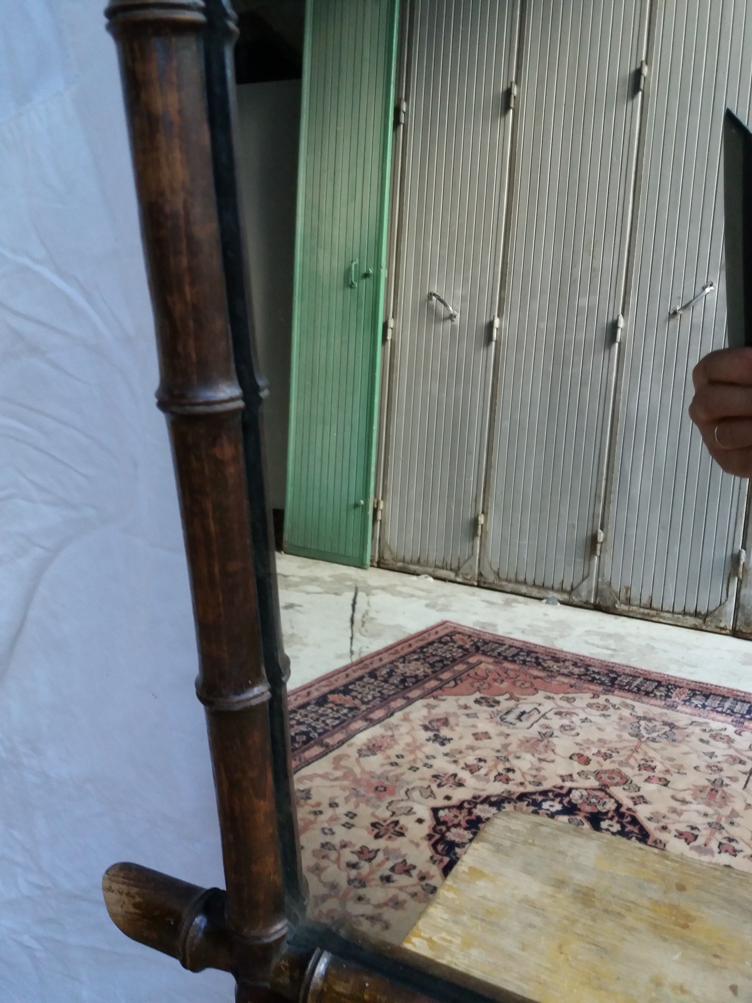 Mirror vintage bamboo 77.5 x 61 cm