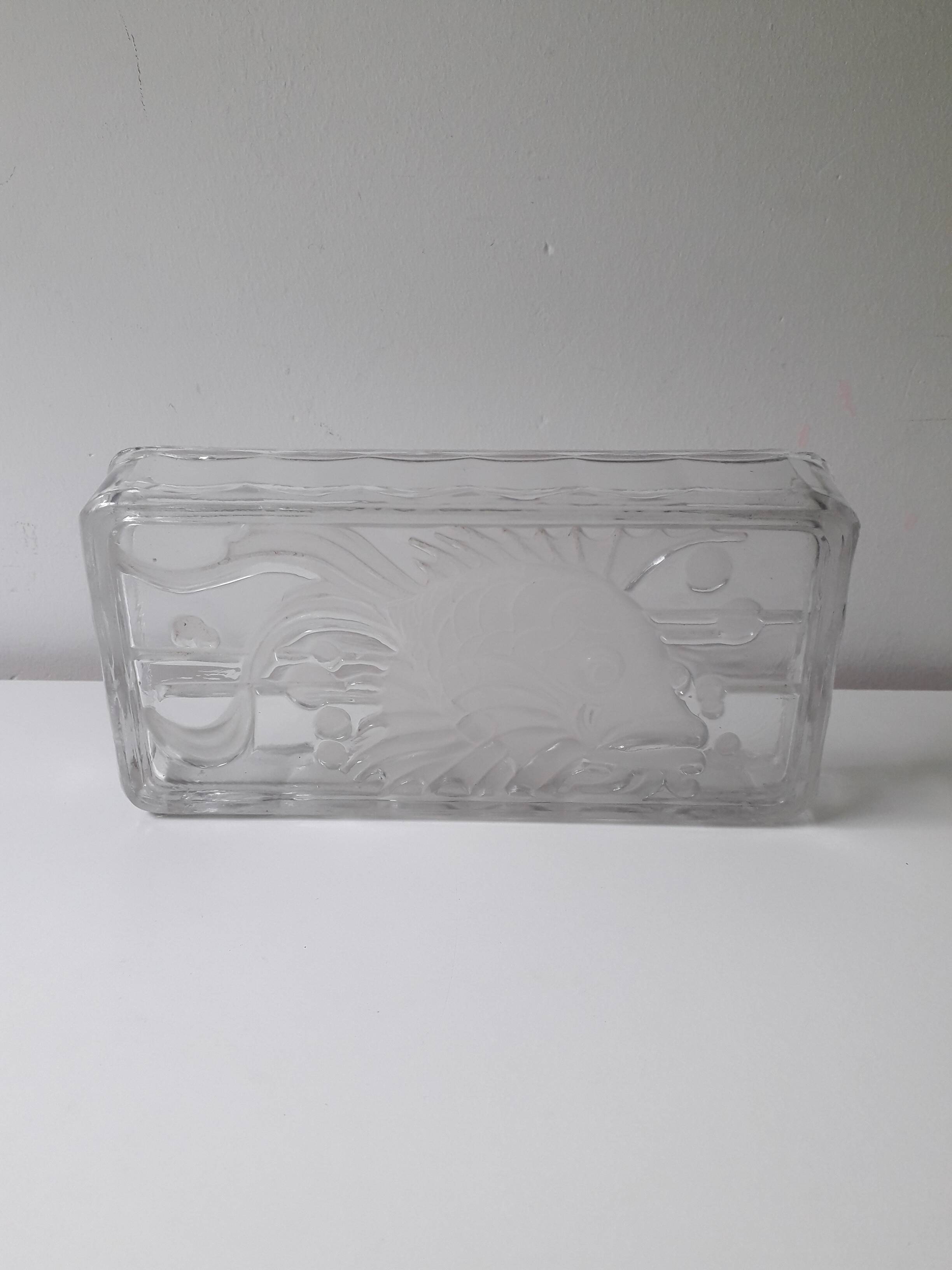 Fish pattern butter dish 1970 (17.5x8.5cm) A1