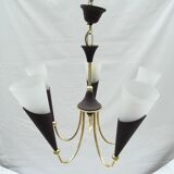 5-branched chandelier cone shaped abat jour