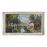 Large Painting “The Mill”, signed Reney – Part 1 of the 20th century