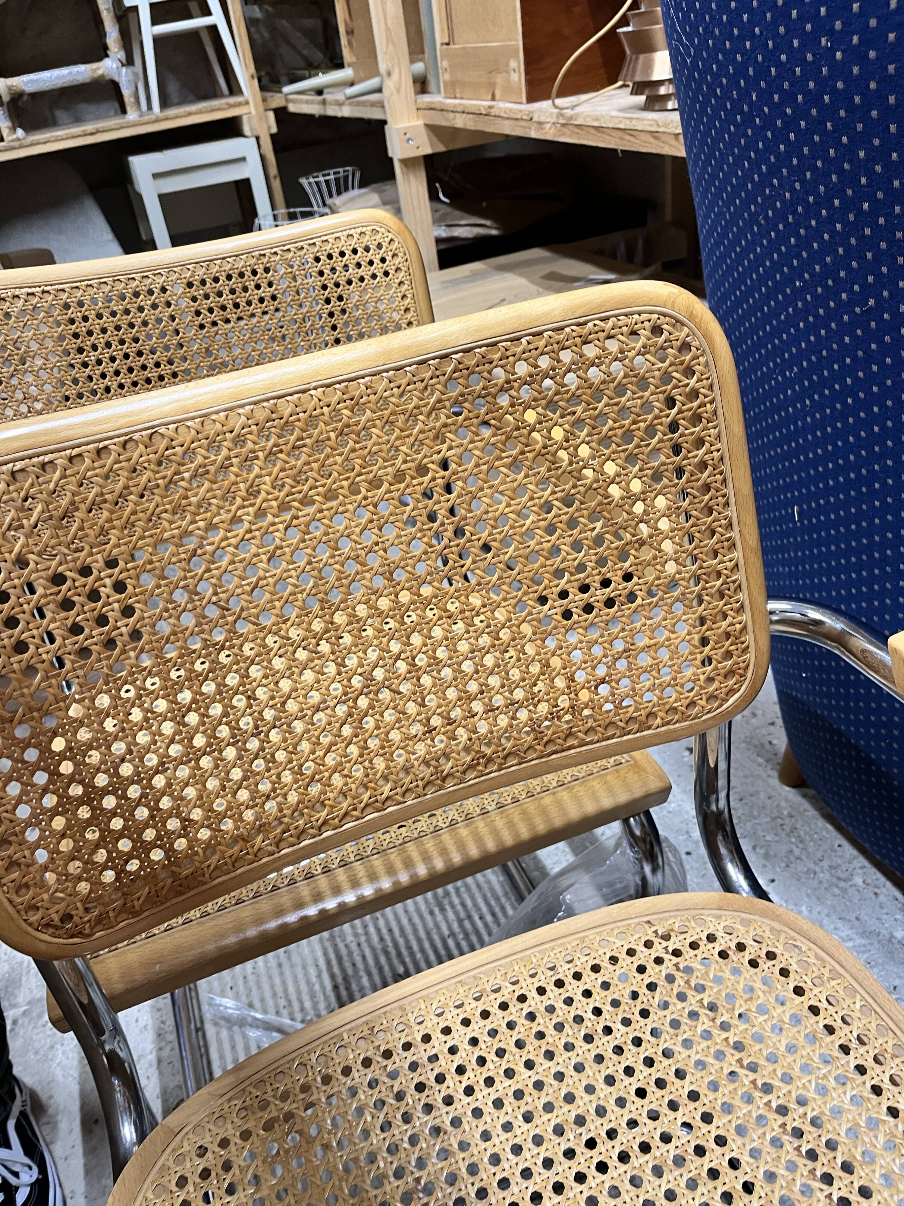 2 armchairs B64, Marcel Breuer, Italy, 2000