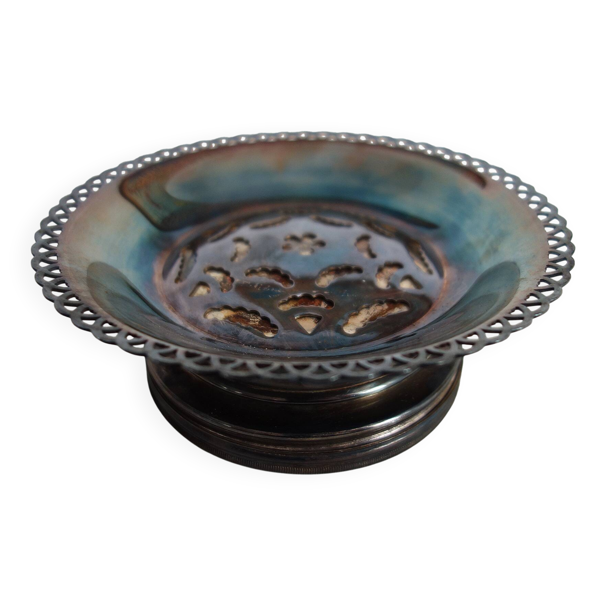 Vintage silver-plated butter dish