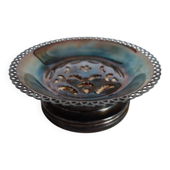 Vintage silver-plated butter dish