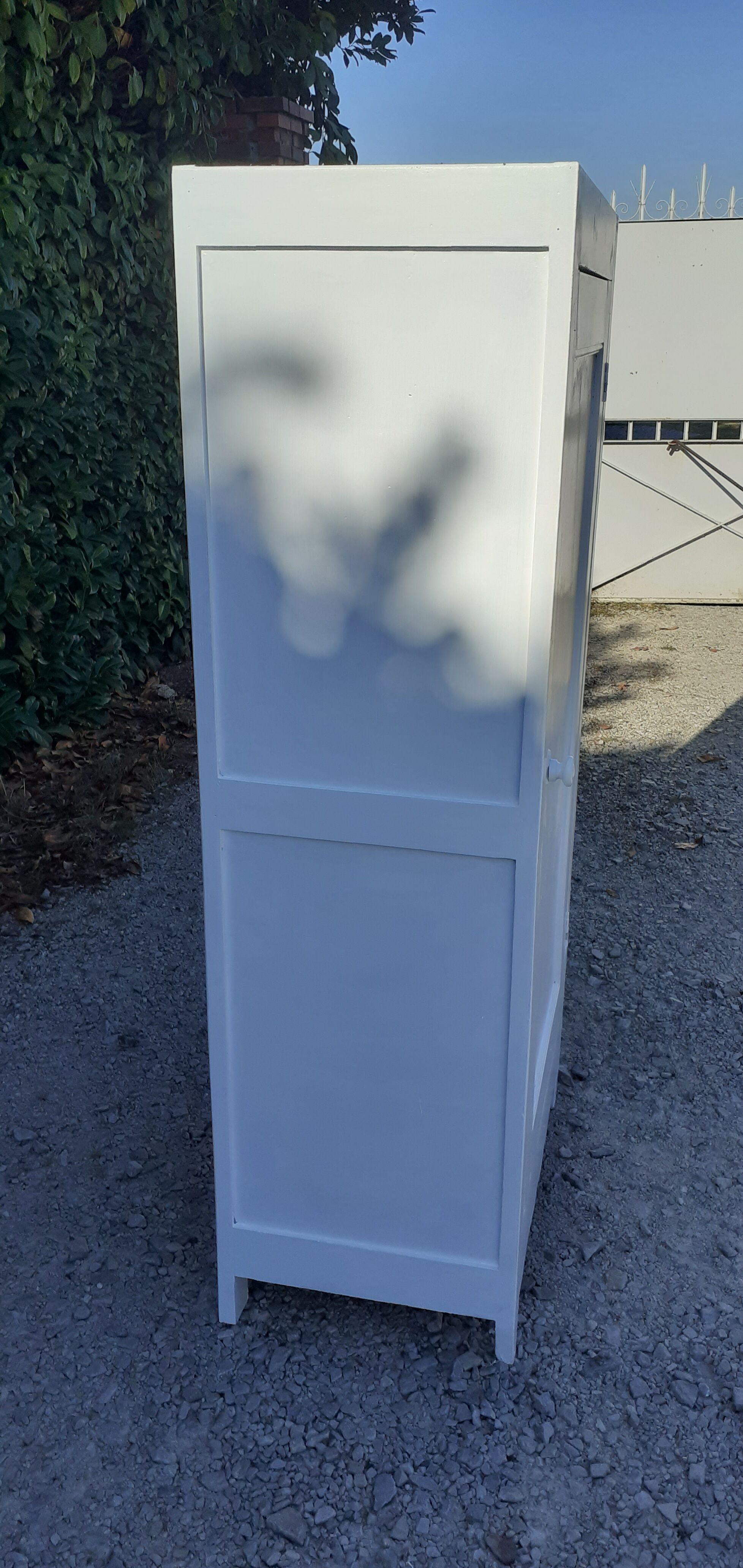 Armoire parisienne 1 porte 3 étagères blanc