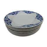 Assiettes en faïence, décor des années 30