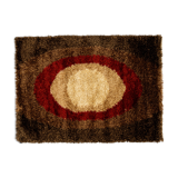 NOS Scandinavian design viscose rya rug by Axeco Svenska AB. 199 x 144 cm = 78 x 57 in