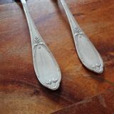 Orbrille - 2 table forks in the crossed ribbons model - in silver-plated metal