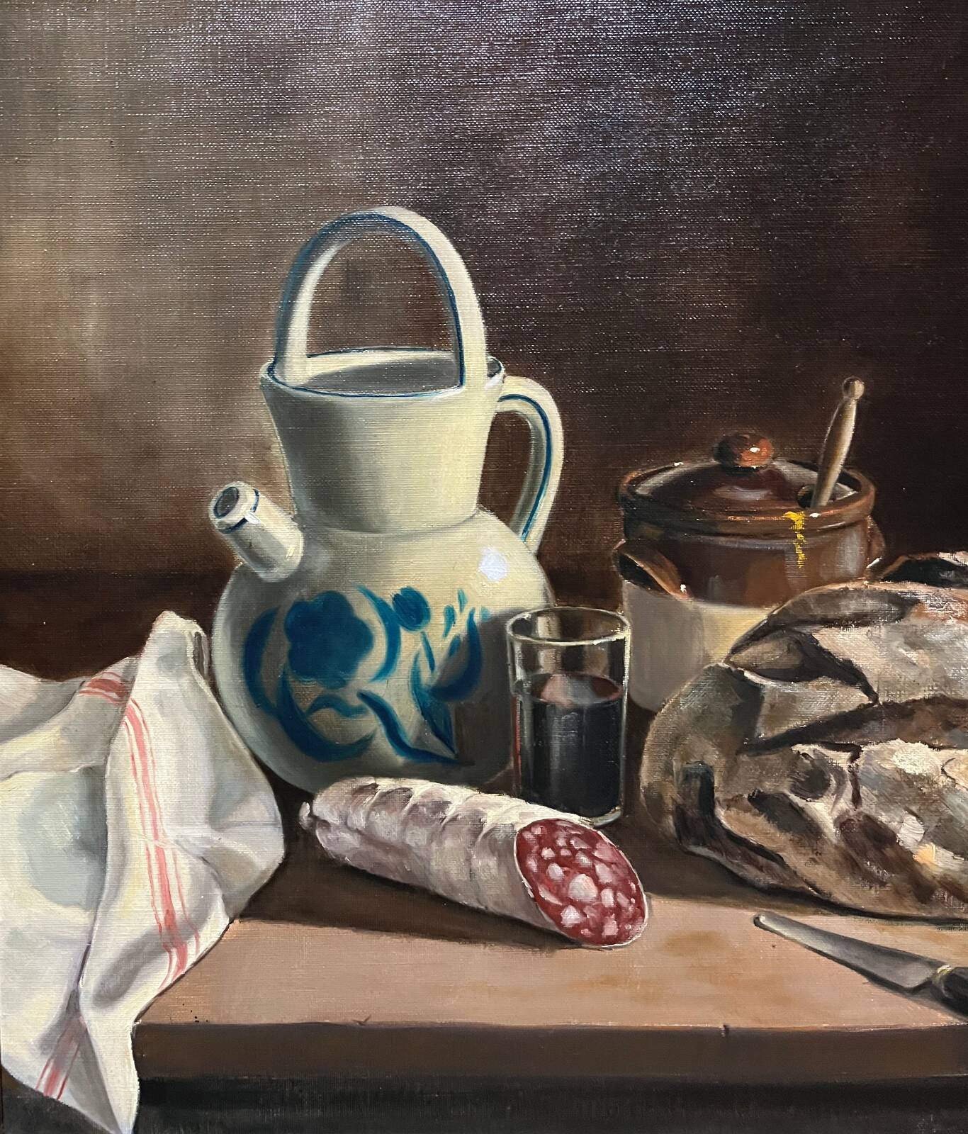 Tableau HST "Still Life: the Snack" by Dell'Aria (20th century)