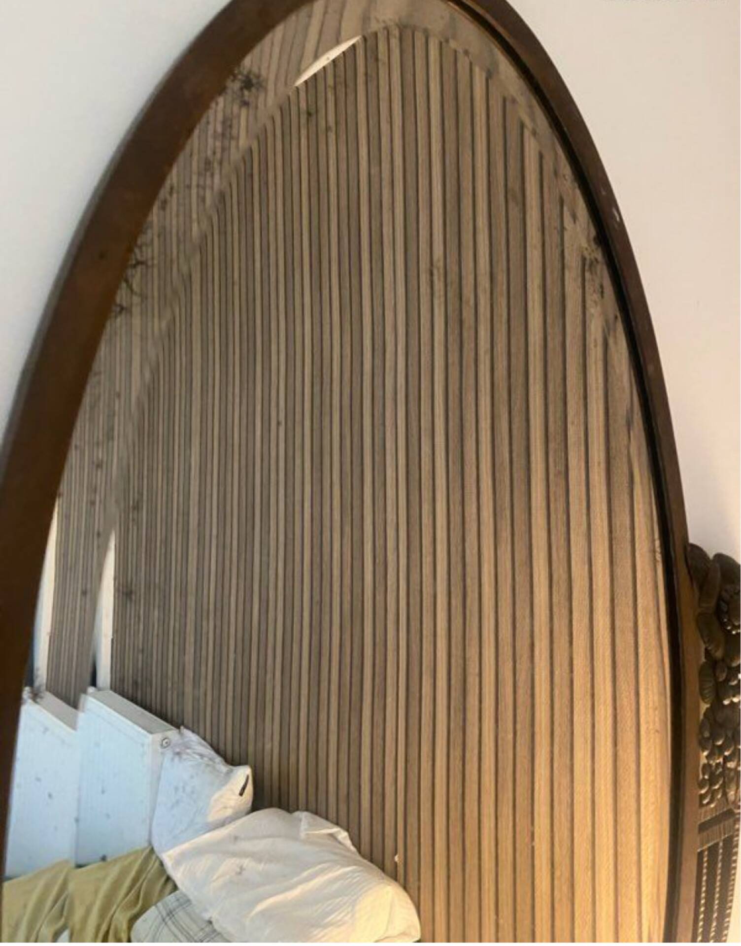 Art deco wrought iron mirror