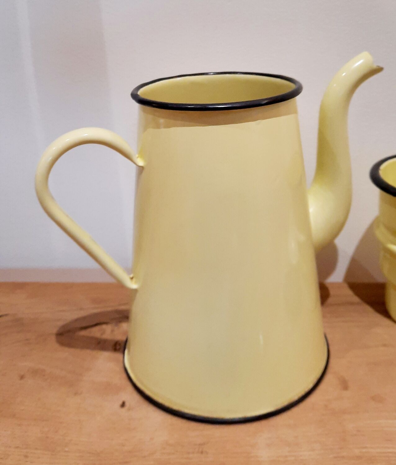Théière cafetière métal émaillée