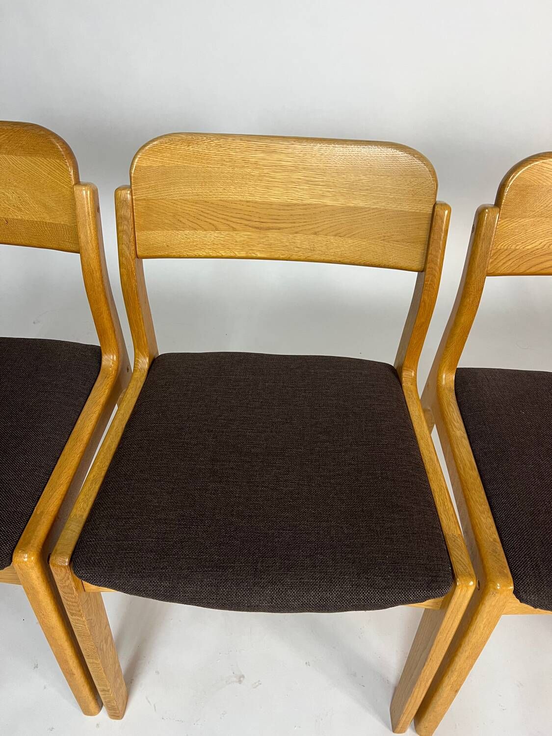 6 oak chairs by Henning Kjaernulf dining chair vintage Danish
