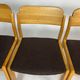 6 oak chairs by Henning Kjaernulf dining chair vintage Danish