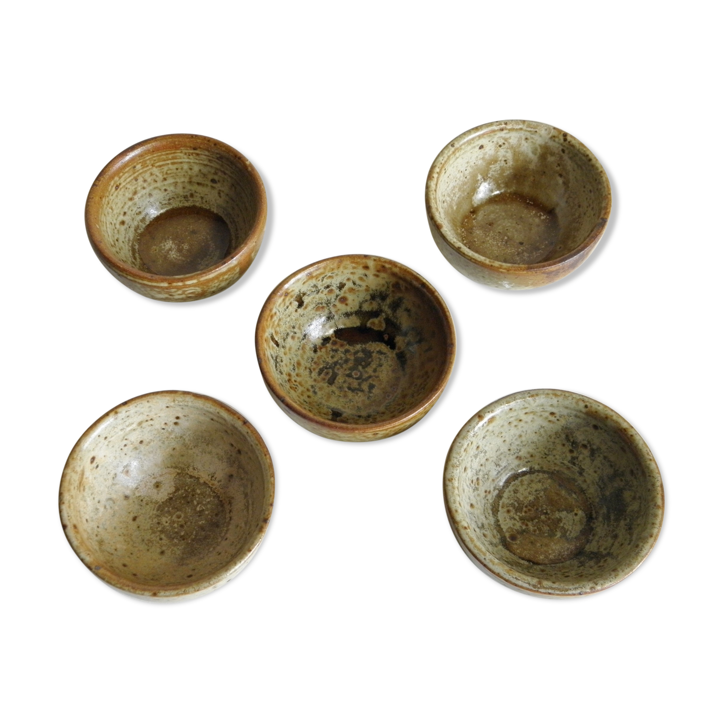 Set of 5 sandstone cups