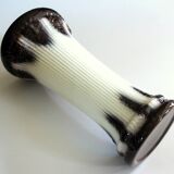 Mid Century flower column, plant stand, made of ceramic, brown/white, vintage from the 60s