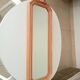 Miroir vintage octogonale avec fronton