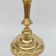 Pair of solid brass candlesticks, early 18th century.