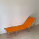 Orange and metal deckchair 1970