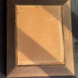 Old solid oak wood photo frame