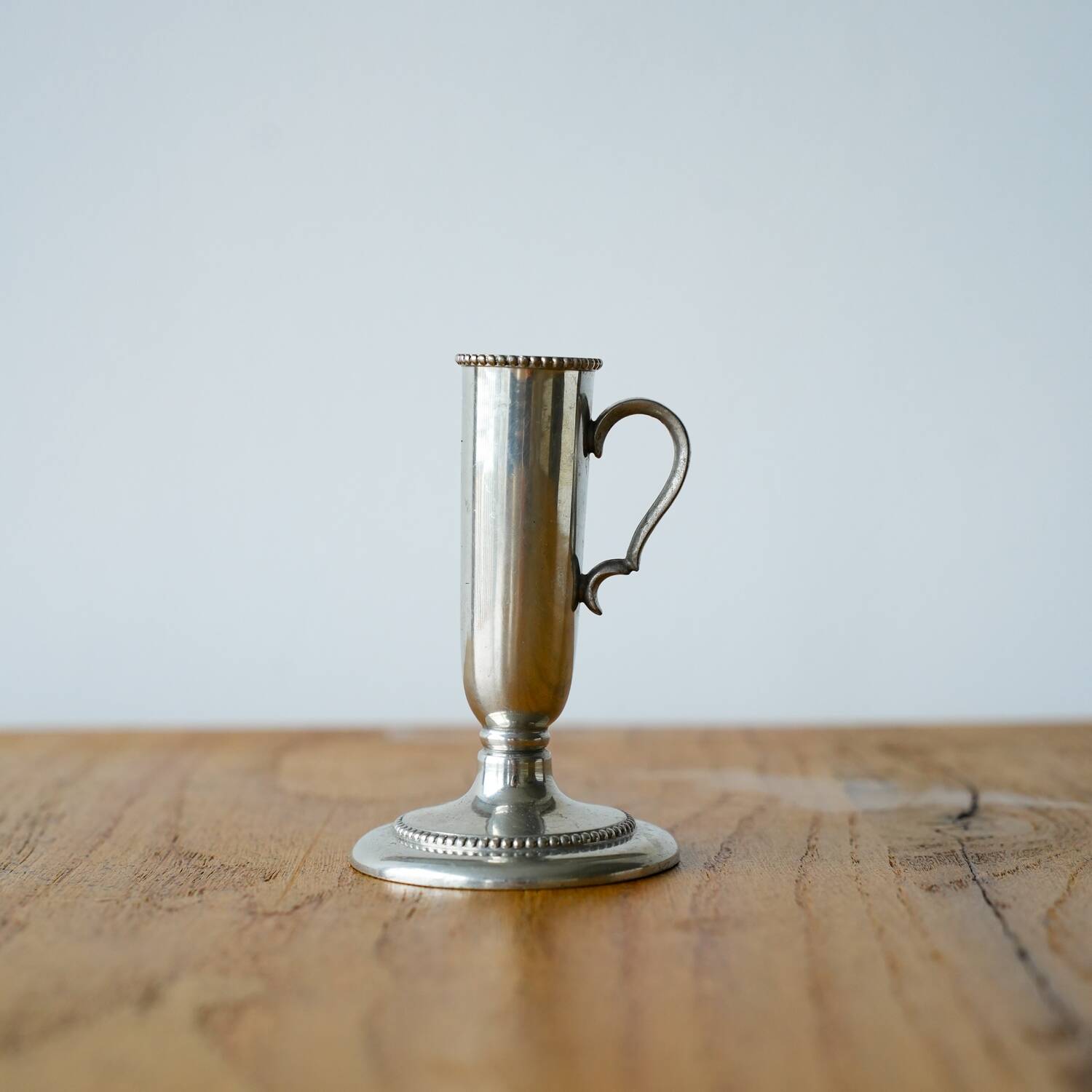 19th century pewter candlestick