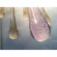 Sputnik Chandelier in Murano Glass with Gold and Pink Air Drops