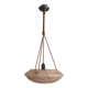 Large Art Deco pendant lamp in marbled glass with rope suspension, 1920s-1930s