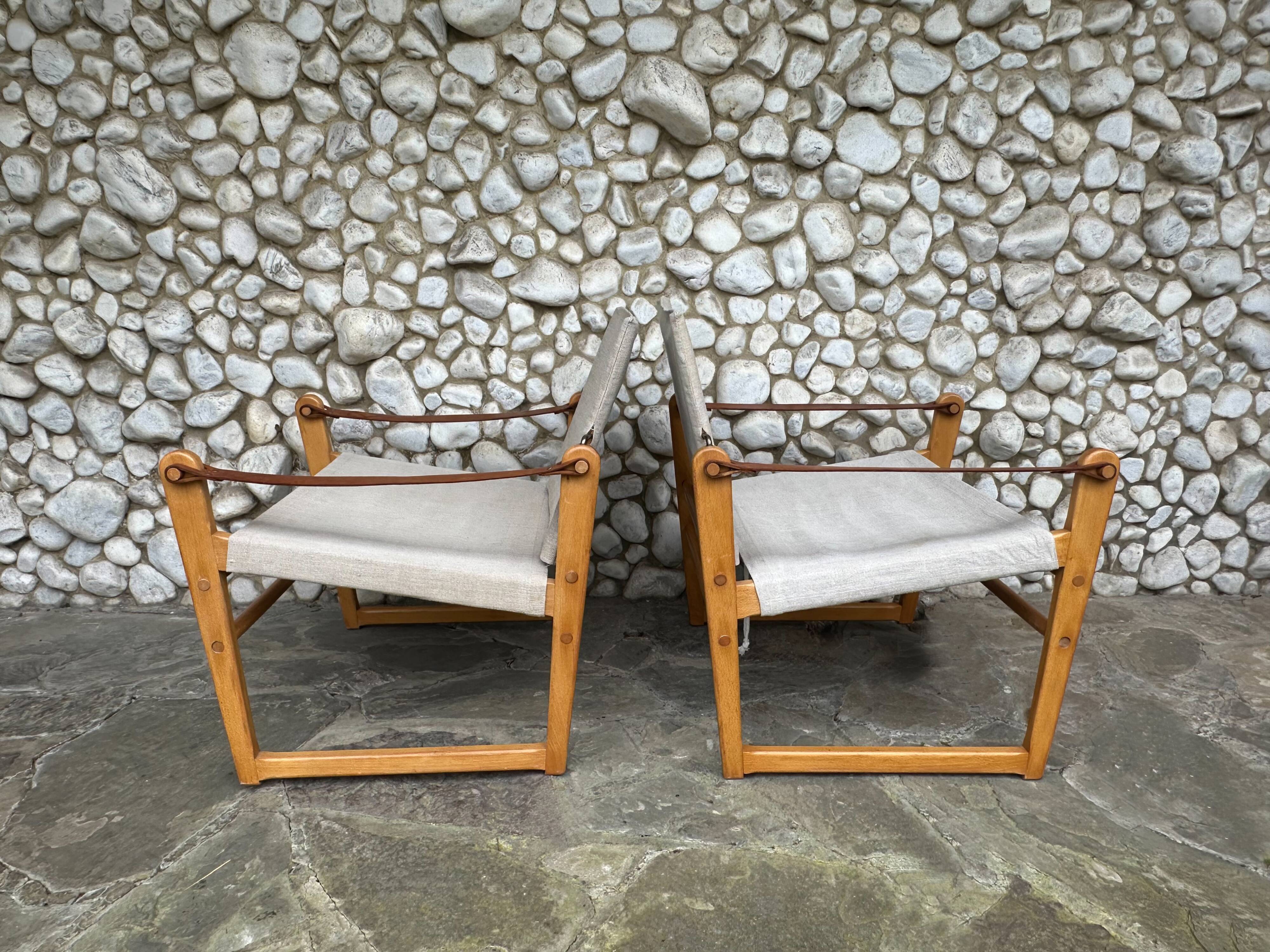 Pair of Safari Cikada armchairs by Bengt Ruda for IKEA, Sweden, 1970.