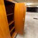 Wardrobe 1970 teak 4 doors half wardrobe half shelf 182 cm