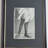 Original photogravure on glossy paper, Model in stockings and shoes 1900