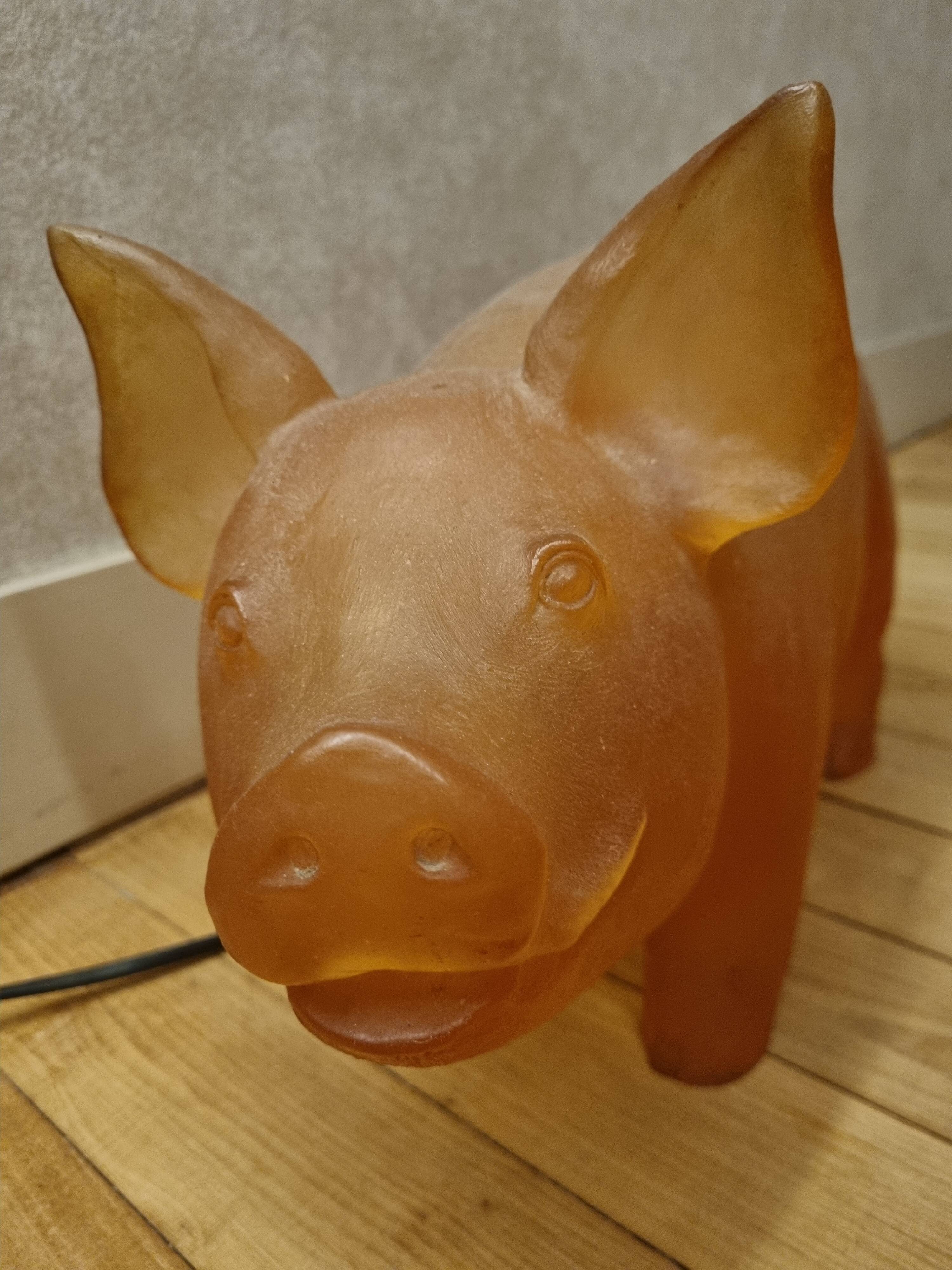 Leuchten pig lamp in resin