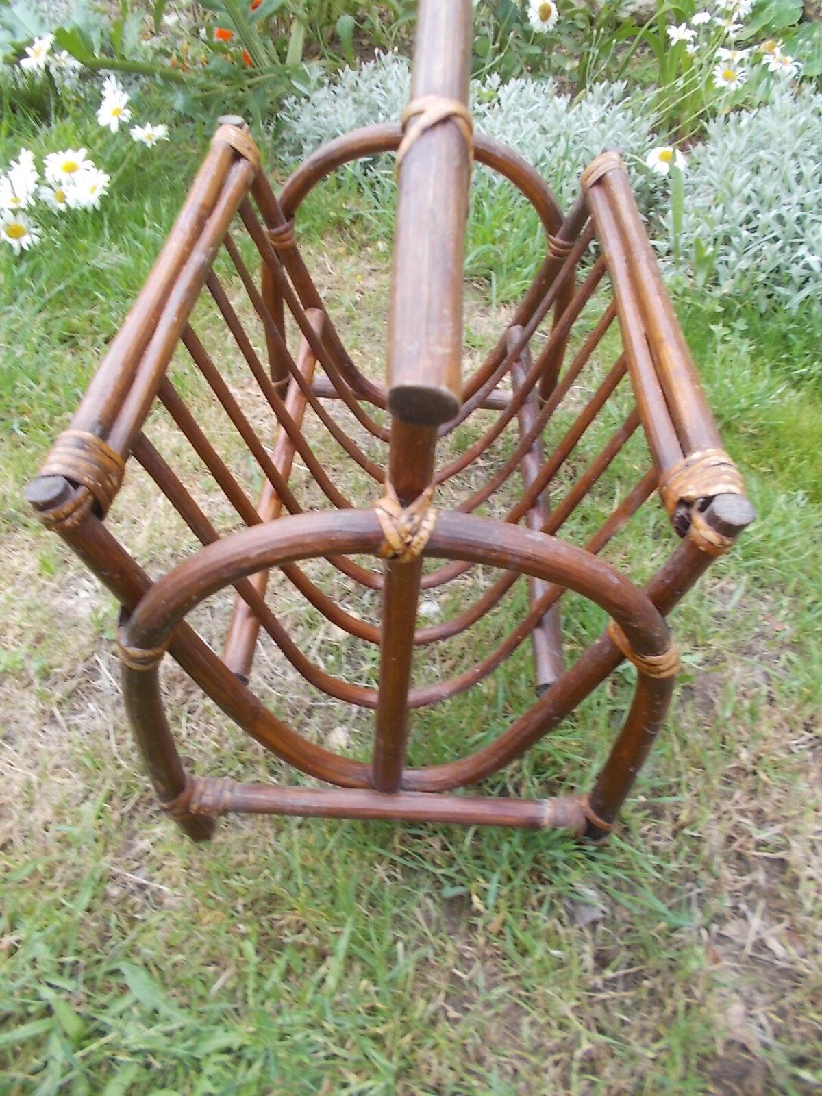 Vintage bamboo magazine door