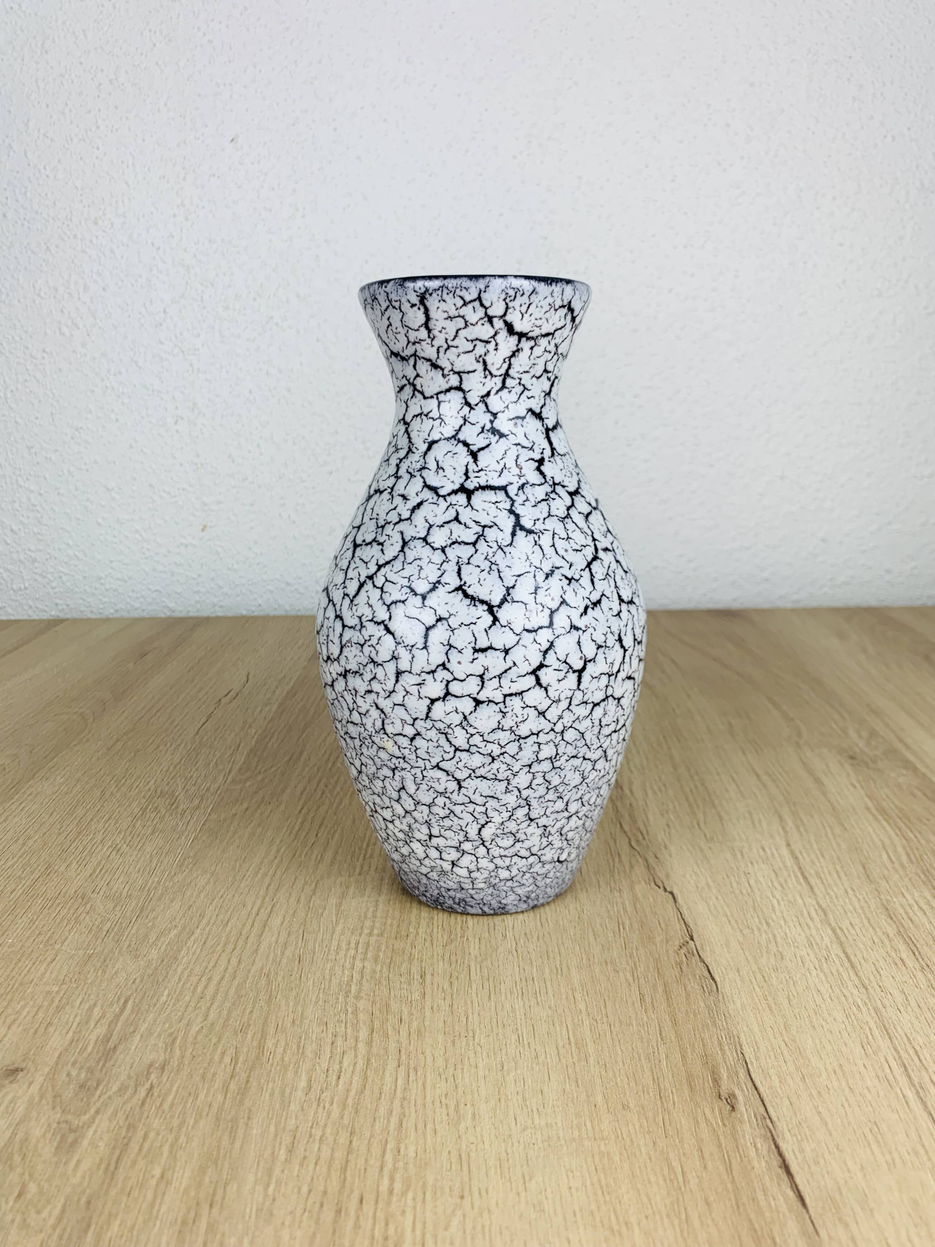 Crinkled ceramic vase West Germany, 1960s