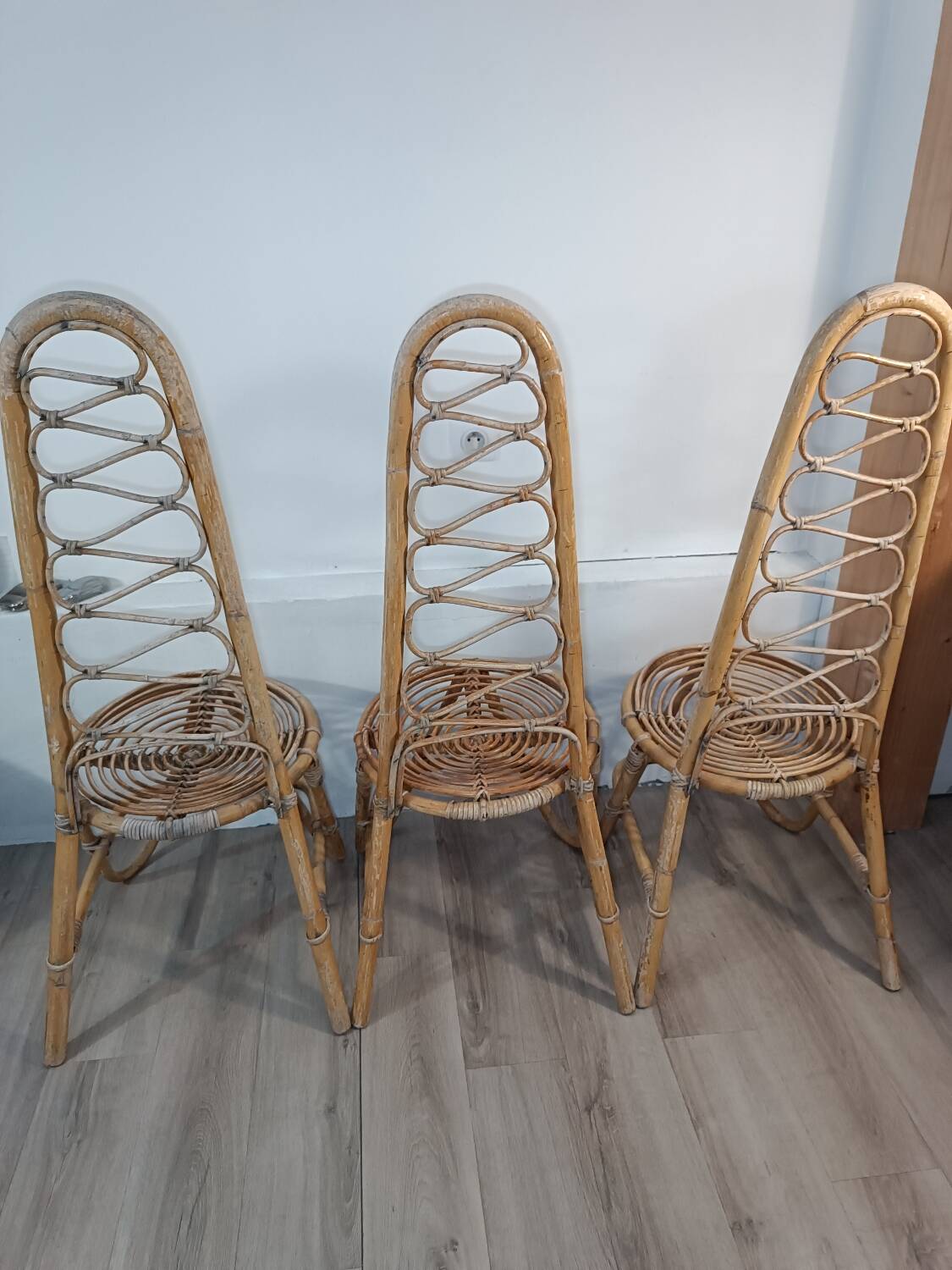 Trio de chaises par Dirk Van Sliedregt Années 1960