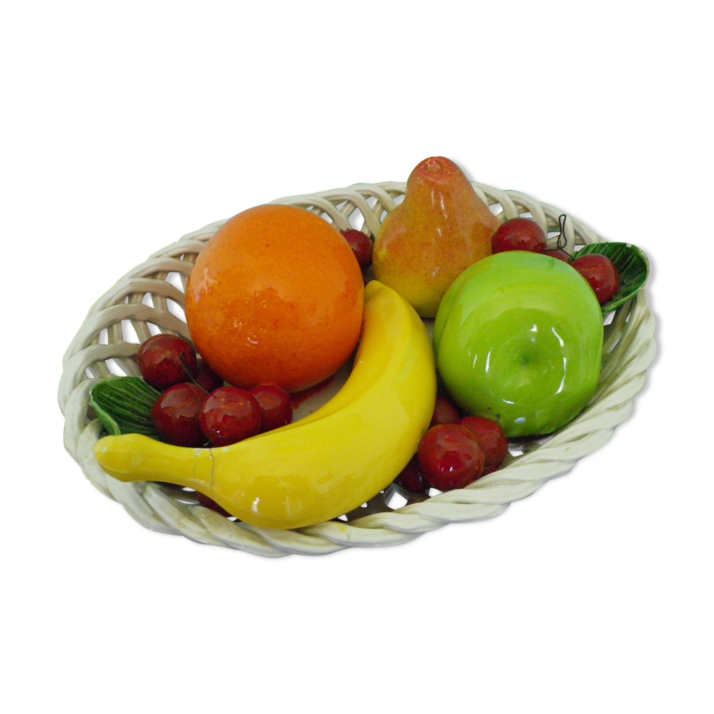 Fruit basket, ceramics, interior or table decoration, 1960