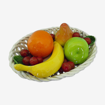 Fruit basket, ceramics, interior or table decoration, 1960