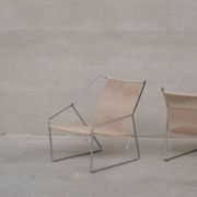 Paire de fauteuils en acier danois du milieu du siècle par Henning Flok