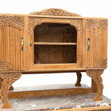 Art Deco Parisian buffet in solid raw oak from the 1930s.