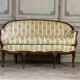 Louis XV style carved wooden basket bench, circa 1880