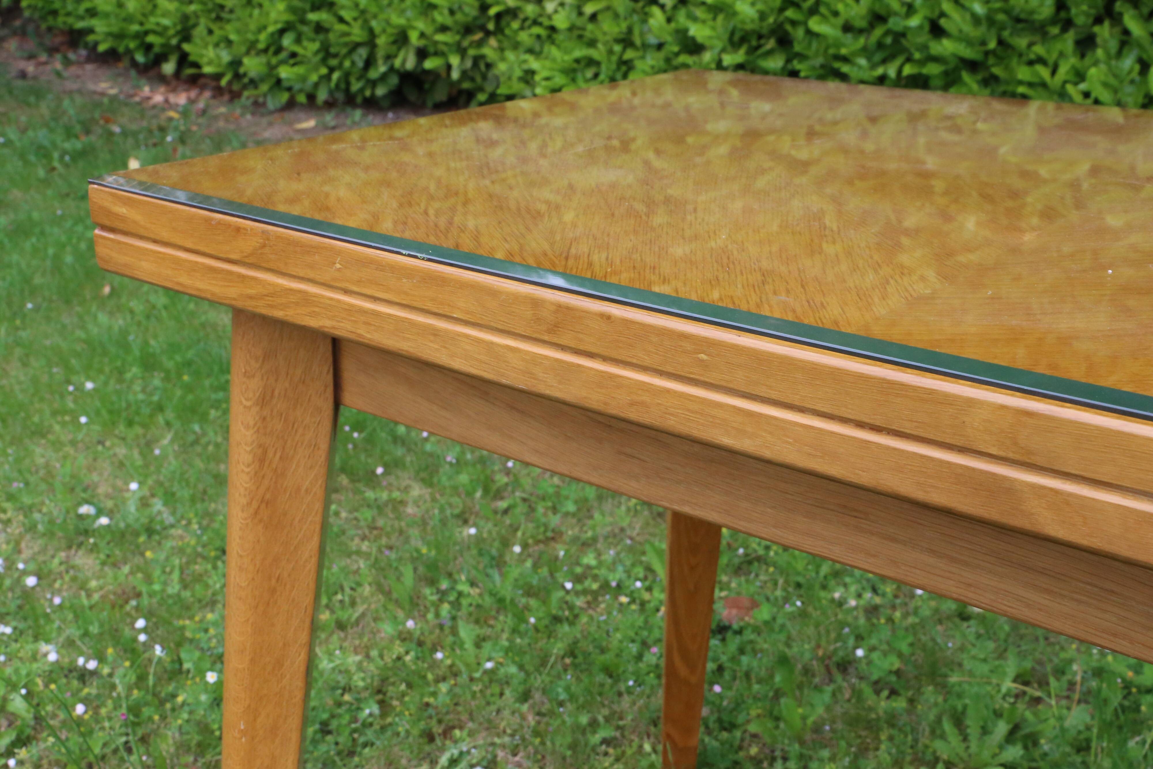 Pretty glass pine table, vintage