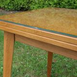 Pretty glass pine table, vintage