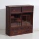 Antique Japanese display cabinet with sliding glass doors – Taishō–Shōwa period (circa 1920–1950)
