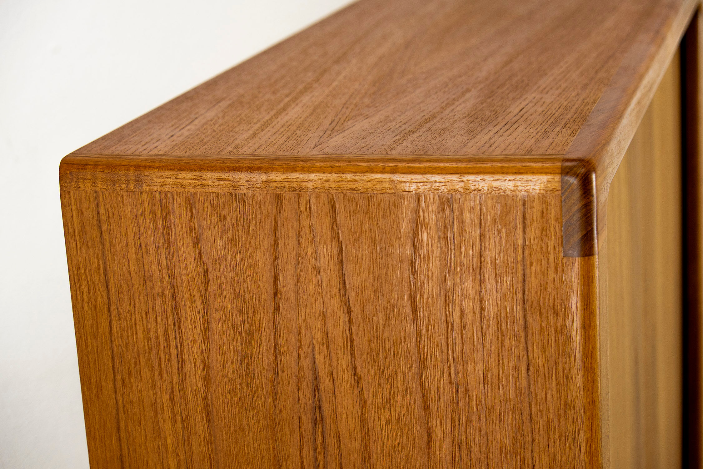 Danish Teak Cabinet with Tambour Doors from Dyrlund, 1970s